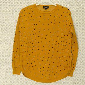 Papillon Mustard Polka Dot Knit Sweater